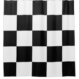 Rideaux De Douche Damier noir et blanc