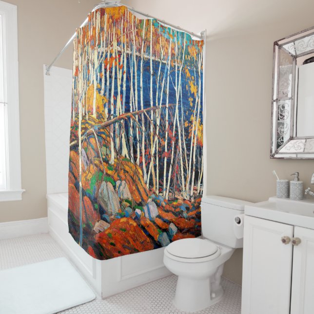 Rideaux De Douche Dans le Northland, célèbre peinture (En situation)