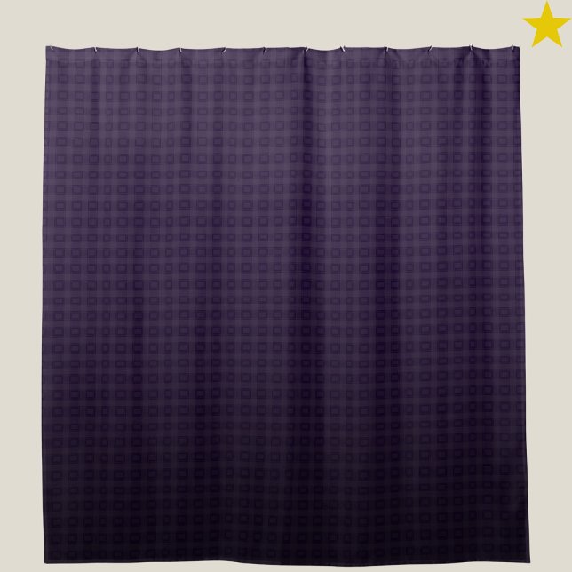 Rideaux De Douche Dark Purple Bath Set Check Pattern Indigo Gradient (Créateur téléchargé)