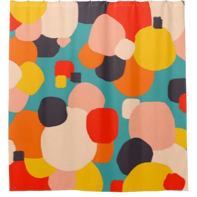 Rideaux De Douche De Joyeuses Réflexions Se Multiplient (Devant)