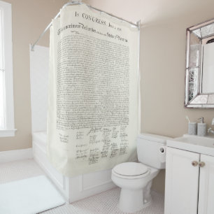 Rideaux De Douche Déclaration d'indépendance 4 juillet Amérique