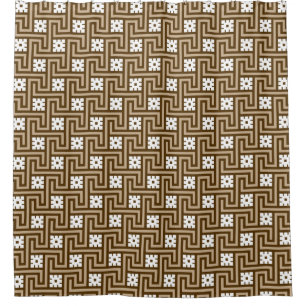 Rideaux De Douche Déco clé grecque, Taupe tan et Brown