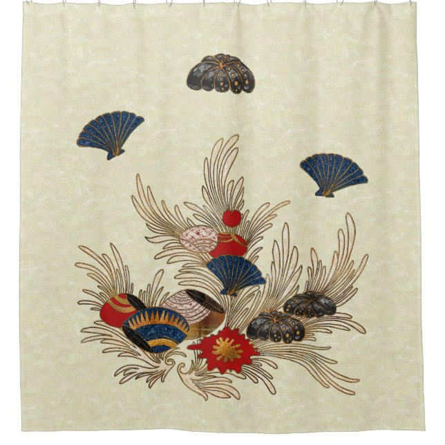 Rideaux De Douche Déco océan asiatique (Devant)