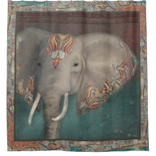Rideaux De Douche Décor tribal de Bath du Cachemire Kani Paisley