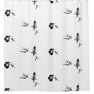 Rideaux De Douche Décoratif, Gris foncé, Charbon