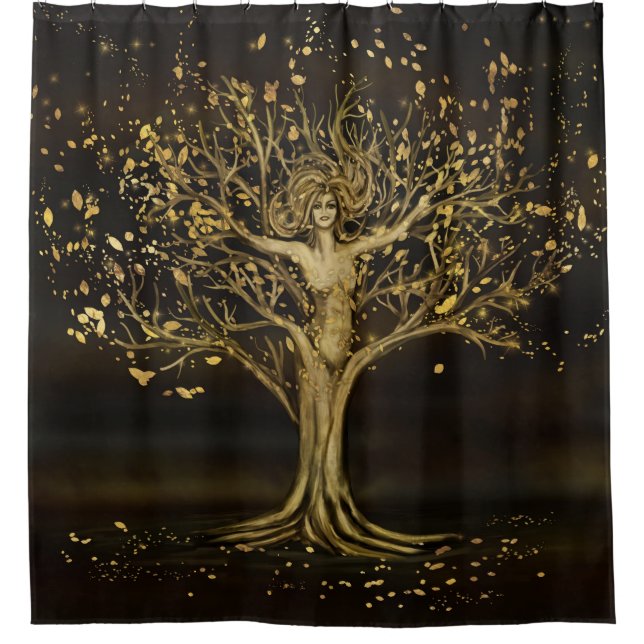 Rideaux De Douche Déesse des arbres d'or (Devant)