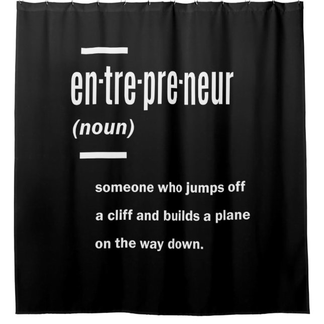Rideaux De Douche Définition de l'entrepreneur Idées cadeaux (Devant)
