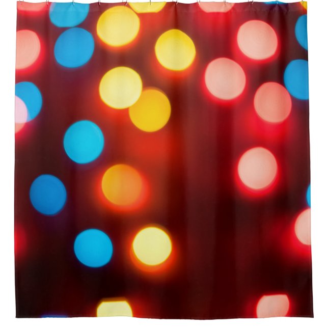 Rideaux De Douche Defocused christmas lights. New Year bokeh. Abstra (Devant)