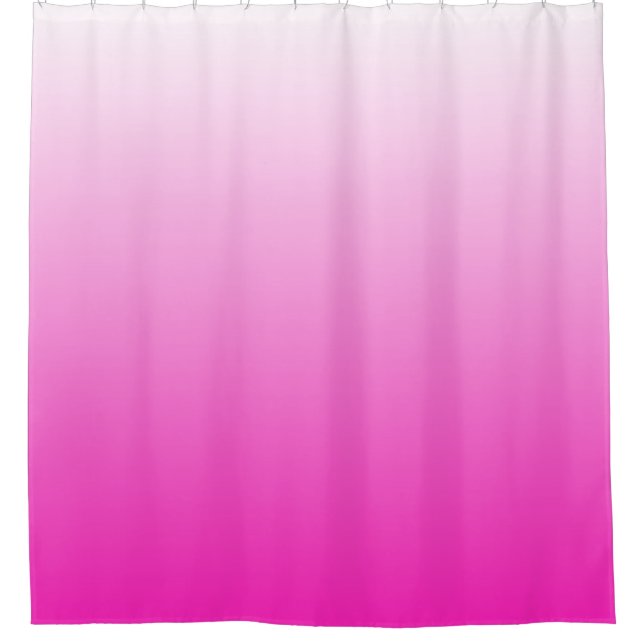 Rideaux De Douche dégradé à deux tons foncé rose chaud (Devant)