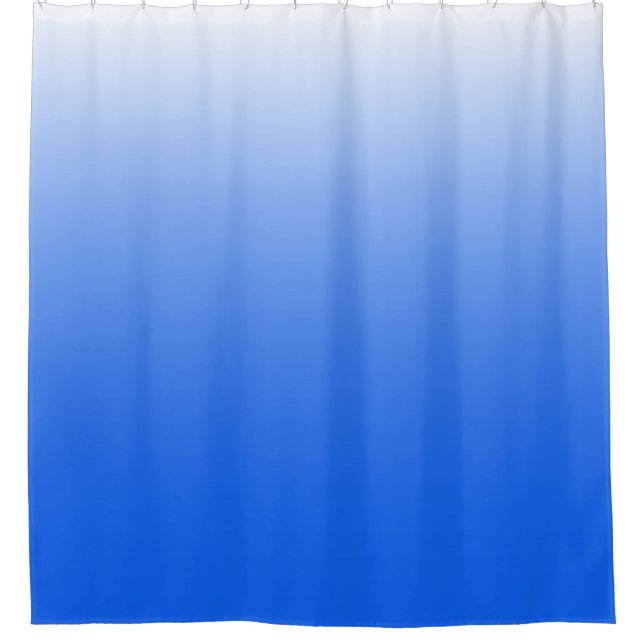 Rideaux De Douche dégradé à deux tons ombre électrique bleu (Devant)