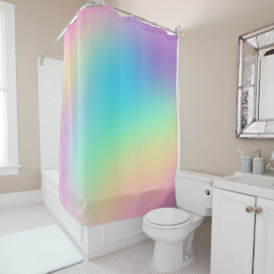 Rideaux De Douche Dégradé arc-en-ciel doux et prismatique