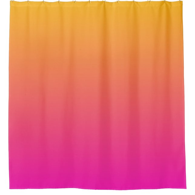 Rideaux De Douche dégradé jaune et rose ombre (Devant)
