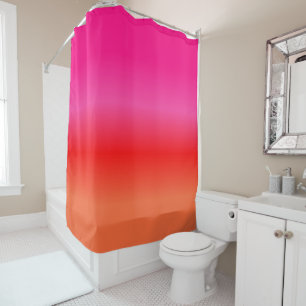 Rideaux De Douche Dégradé rose, rouge et orange