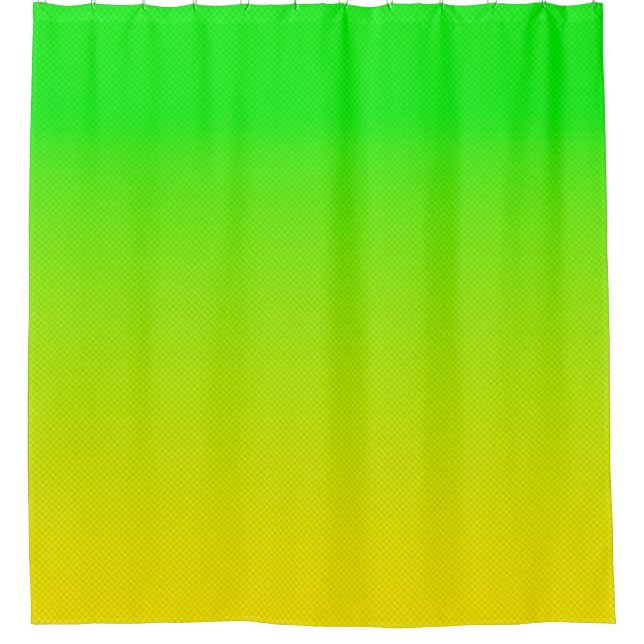 Rideaux De Douche Dégradé vert et jaune du néon (Devant)