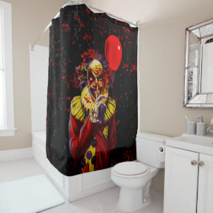 Rideaux De Douche Déguisement de clown pour soirée d'Halloween effra