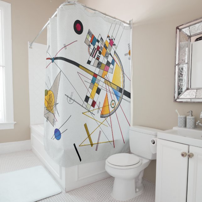 Rideaux De Douche Délicate Tension N° 85, Wassily Kandinsky (En situation)