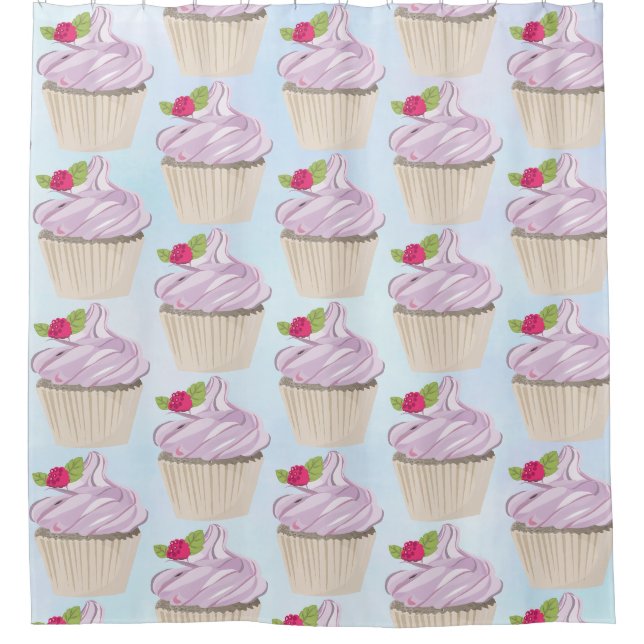 Rideaux De Douche Délicieux brioche rose sur le dessus (Devant)