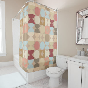 Rideaux De Douche Demi-cercles Abstraits Mod Op Fusion Art Motif Sh
