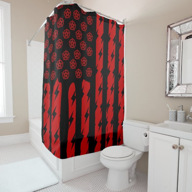 Rideaux De Douche Demon Flag (En situation)