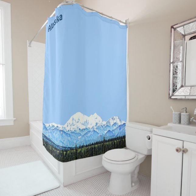 Rideaux De Douche Denali (Mt. McKinley) (En situation)