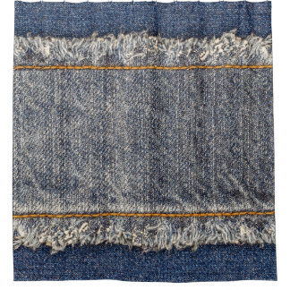 Rideaux De Douche Denim Blue Jeans : Décontracté Double Patch