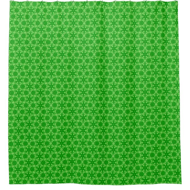 Rideaux De Douche Dentelle antique - émeraude et vert citron (Devant)
