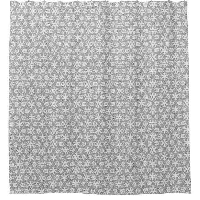 Rideaux De Douche Dentelle antique - gris blanc et argent (Devant)