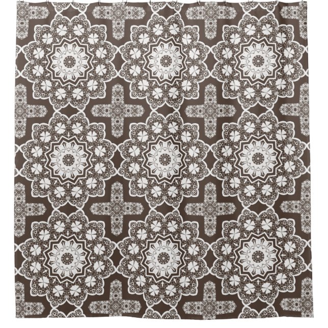 Rideaux De Douche Dentelle blanche (Devant)