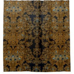 Rideaux De Douche Dentelle d'or sur Brown