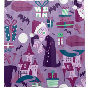 Rideaux De Douche déplaisant nosferatu père Noël vampire