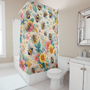 Rideaux De Douche Des fleurs effervescentes