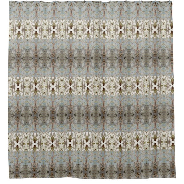 Rideaux De Douche Design D'Impression Classique Avec Gris Bleu (Devant)