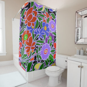 Rideaux De Douche Design floral n° 5
