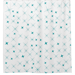 Rideaux De Douche Design moderne starburd élégant motif bleu blanc