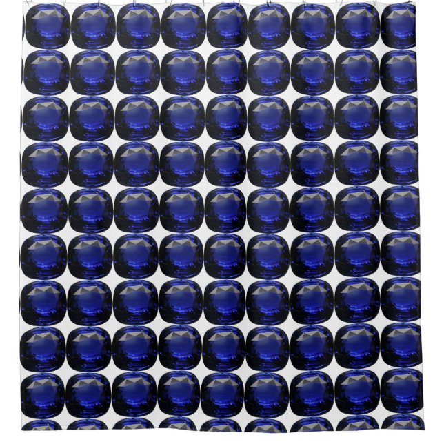 Rideaux De Douche Design Motif Blue Sapphire (Devant)