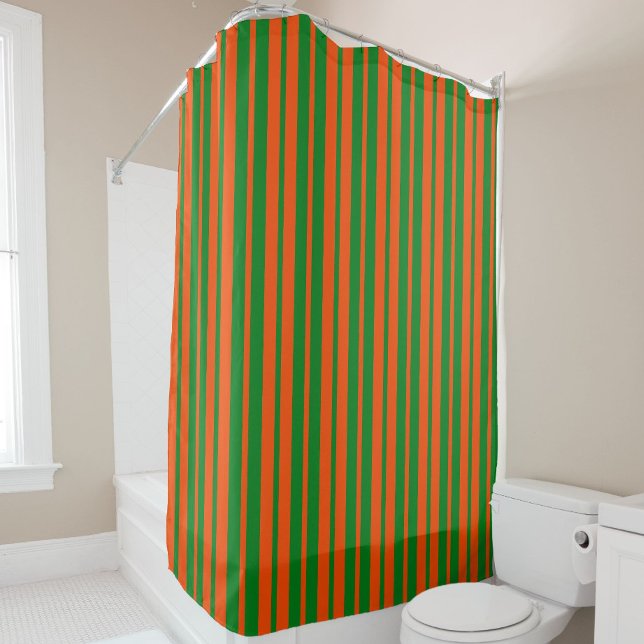 Rideaux De Douche Design Motif Orange Green (Créateur téléchargé)