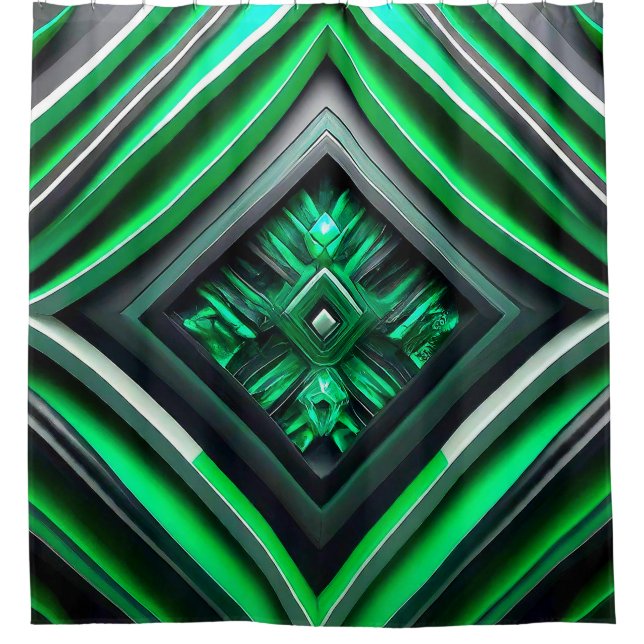 Rideaux De Douche Design vert (Devant)