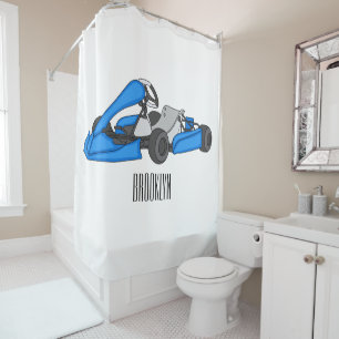 Rideaux De Douche dessin animé de Kart racing