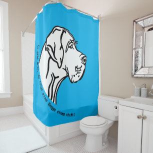 Rideaux De Douche Dessin de déclaration Grand Danois