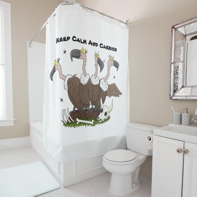 Rideaux De Douche Dessin de l'humour vautours drôle (En situation)