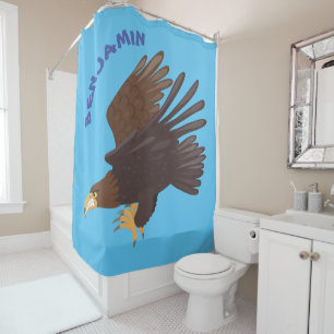 Rideaux De Douche dessin humoristique d'aigle royal