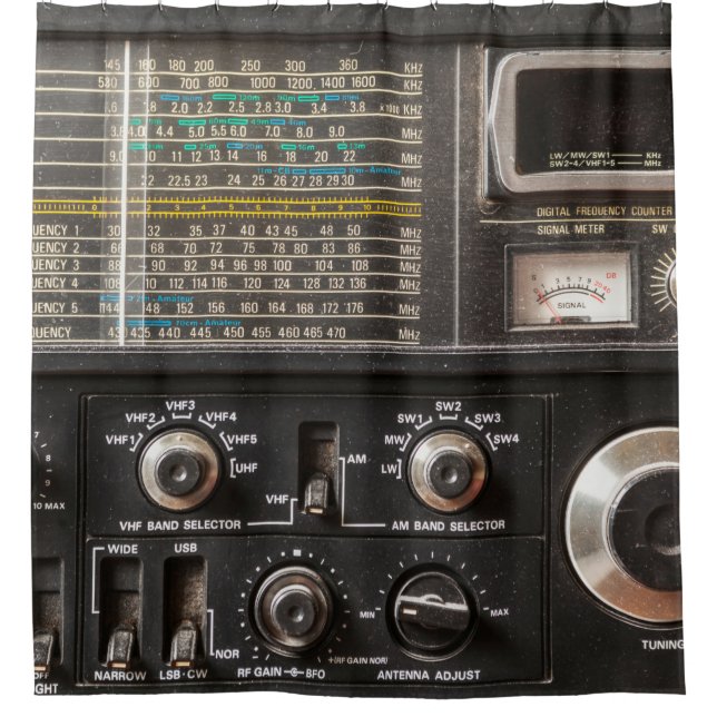 Rideaux De Douche Détails d'un ancien récepteur radio am (Devant)