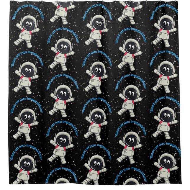 RIDEAUX DE DOUCHE DEVIS ASTRONAUT (Devant)