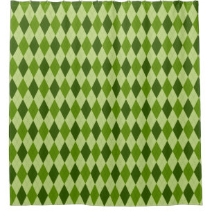 Rideaux De Douche Diamant de Jacquard classique en vert clair