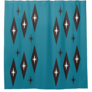 Rideaux De Douche Diamonds Motif atomique des années 50