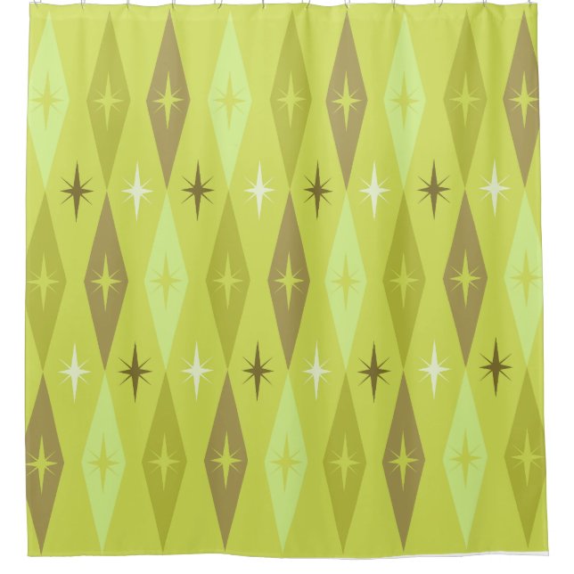Rideaux De Douche Diamonds Stars Chartreuse, 1950 (Devant)