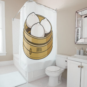 Rideaux De Douche Dim sum dessin animé