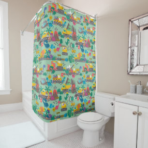 Rideaux De Douche Dinosaur enfants de construction