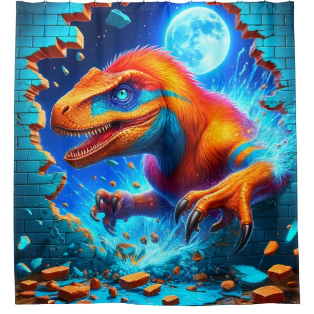 Rideaux De Douche Dinosaure (Devant)