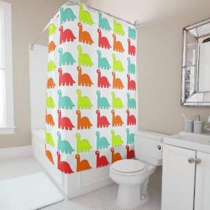 Rideaux De Douche Dinosaures colorés